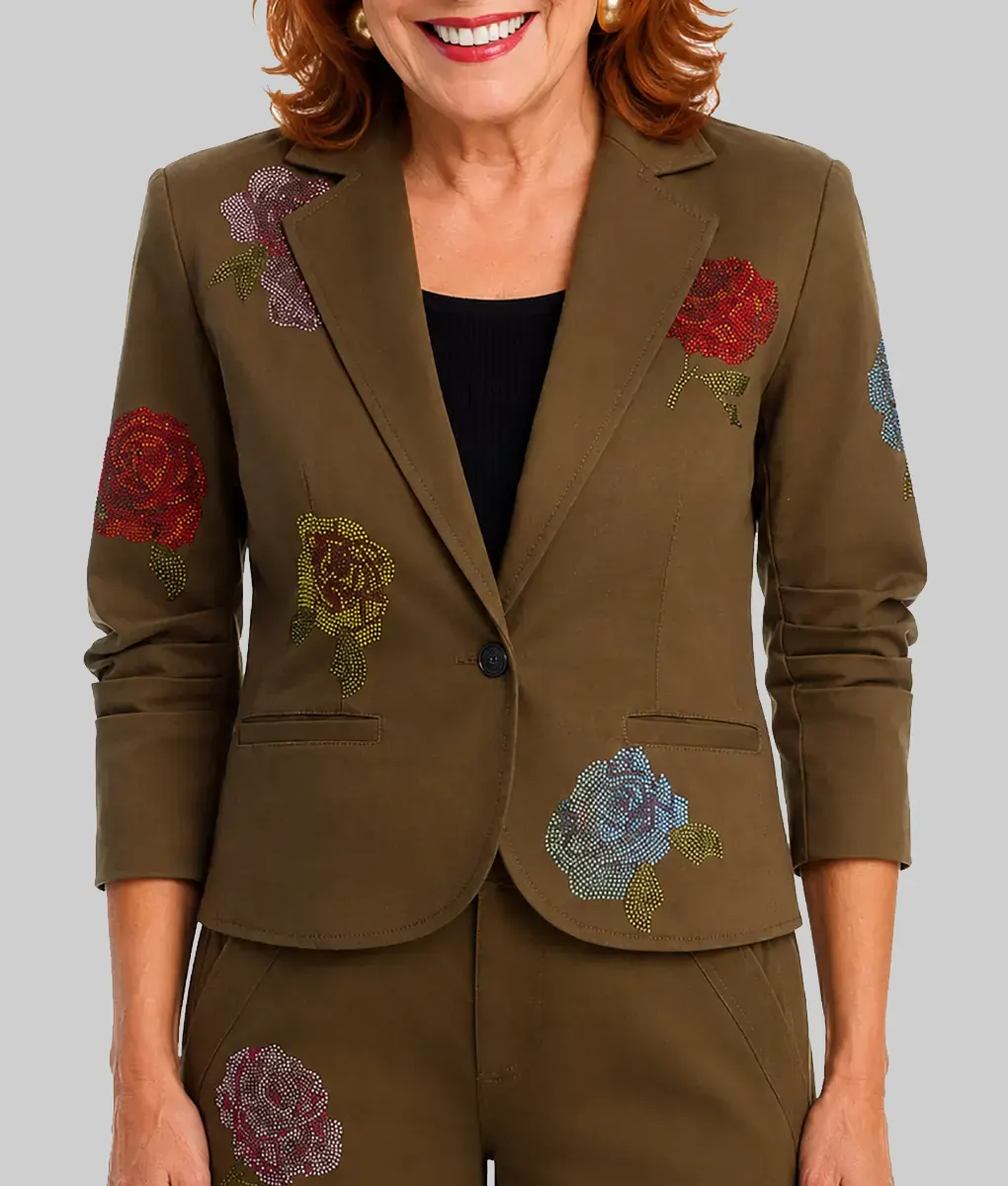 The View 2026 Joy Behar Floral Embellished Blazer-Front