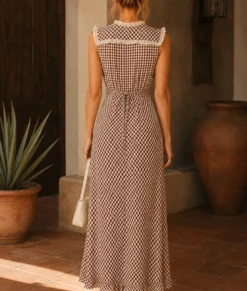 Beth Dutton Check Dress-Back