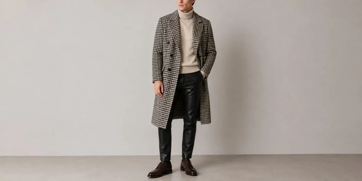 men's leather pants outfit