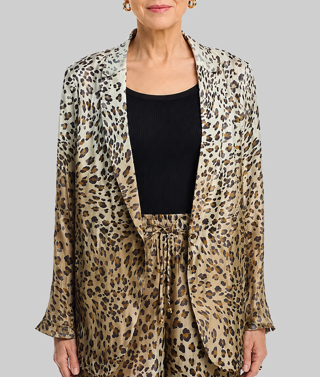Dutton Ranch 2026 Annette Bening Leopard Print Blazer-Front
