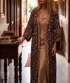 Dutton Ranch Kelly Reilly Floral Print Robe-Front