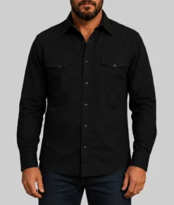 Dutton Ranch Rip Wheeler Black Shirt-Front