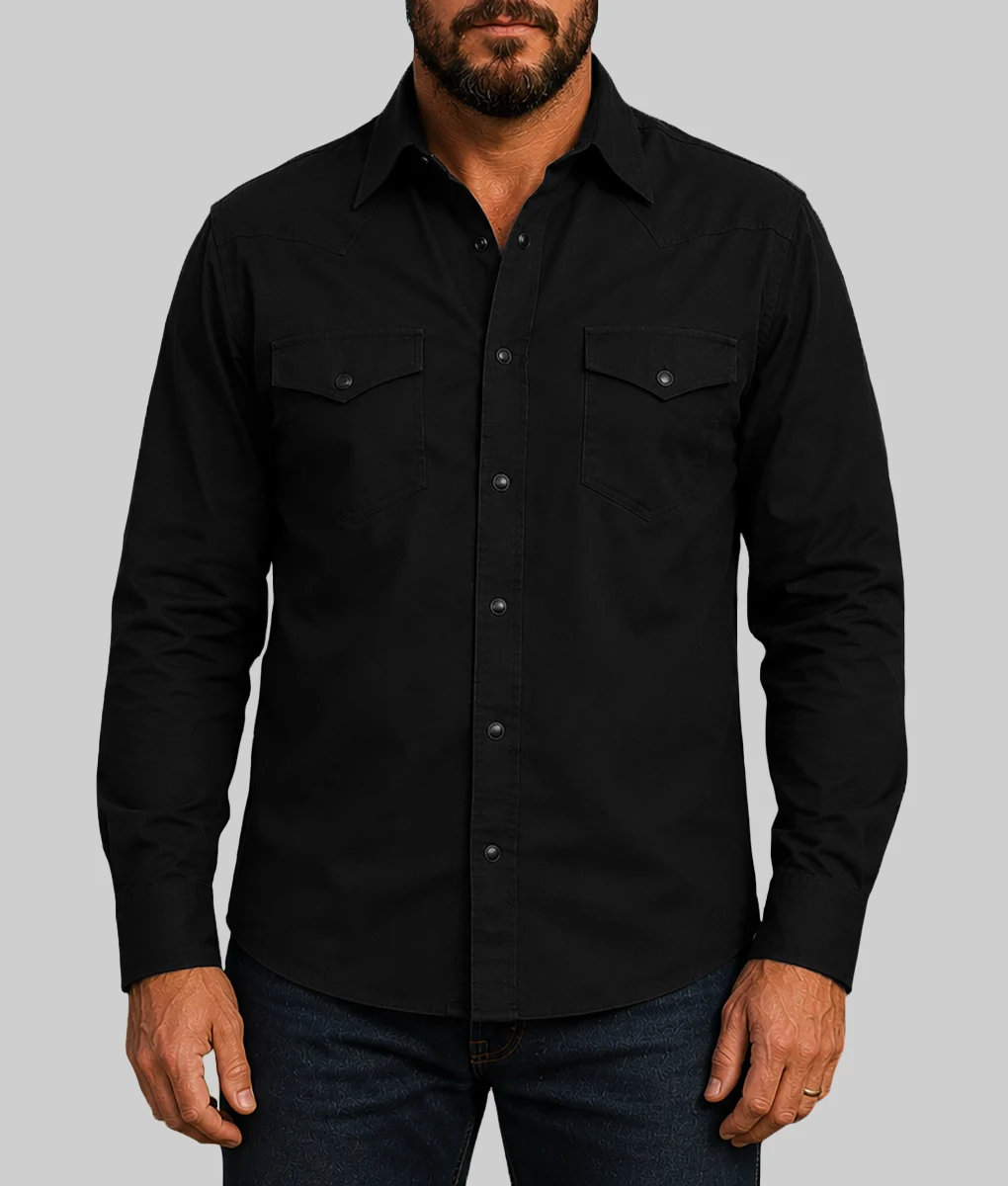 Dutton Ranch Rip Wheeler Black Shirt-Front