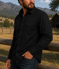 Dutton Ranch Rip Wheeler Black Shirt-Side