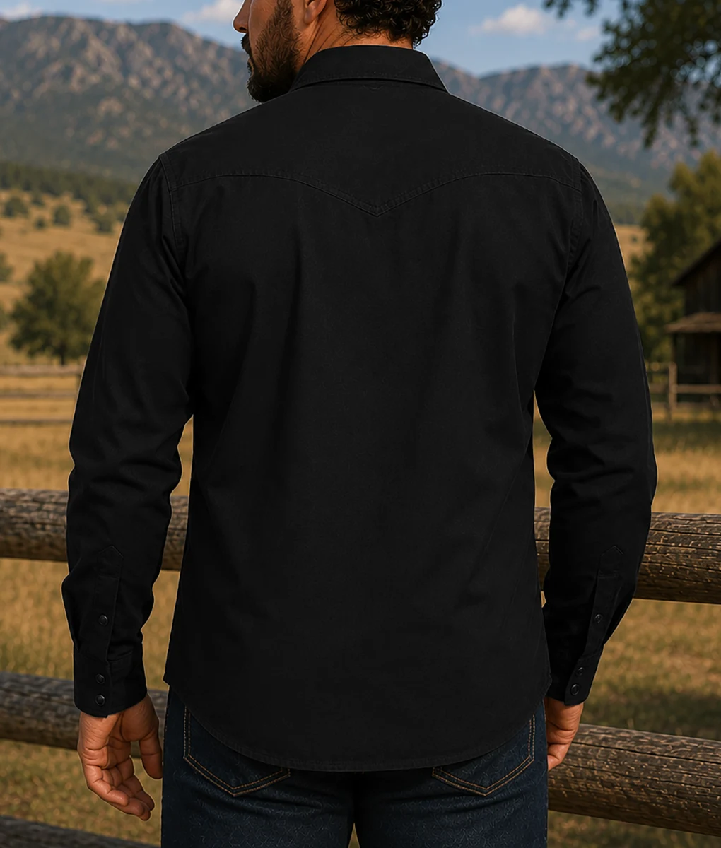 Dutton Ranch Rip Wheeler Black Shirt-Back
