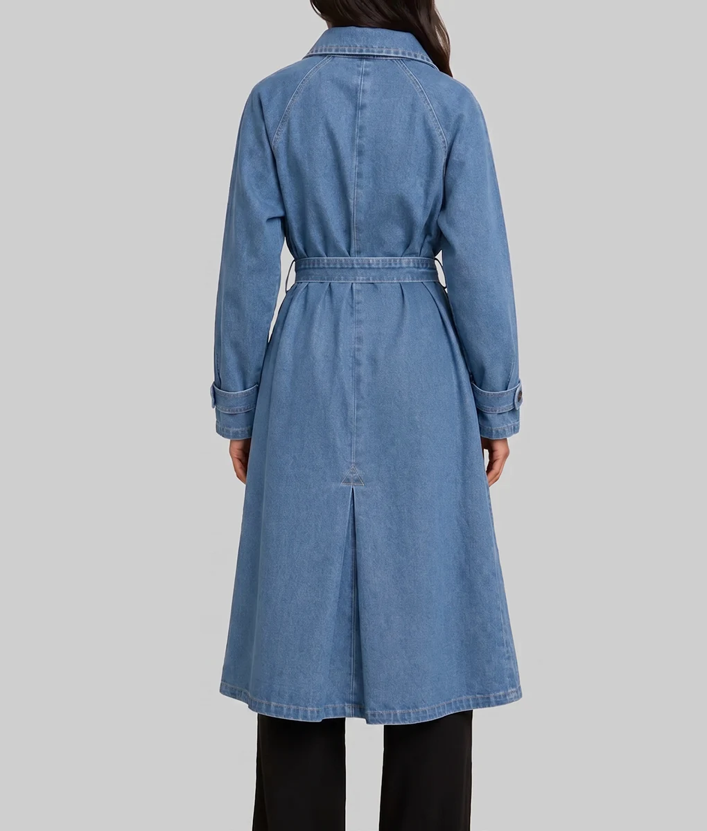 Falling 2026 Rakie Ayola Denim Trench Coat-Back