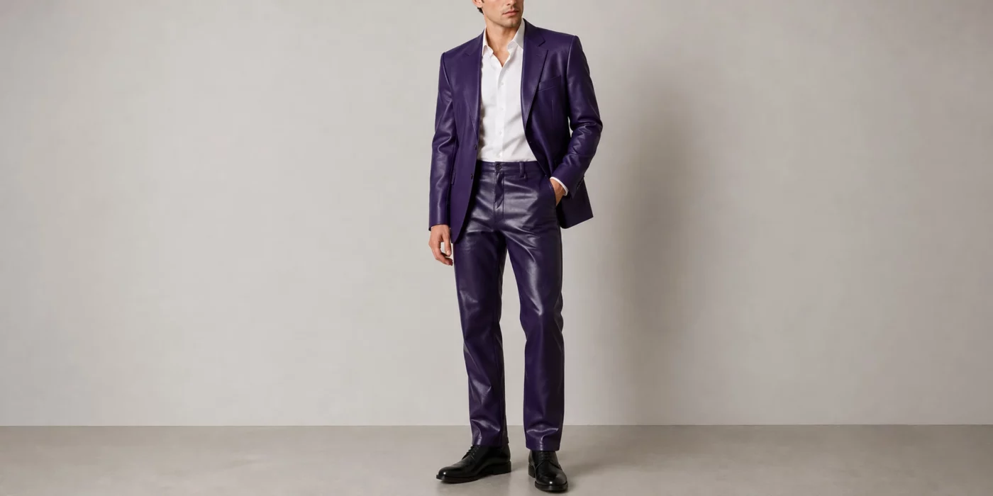 men's leather pants outfit