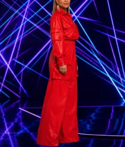 Queen Latifah Red Leather Jumpsuit-Side