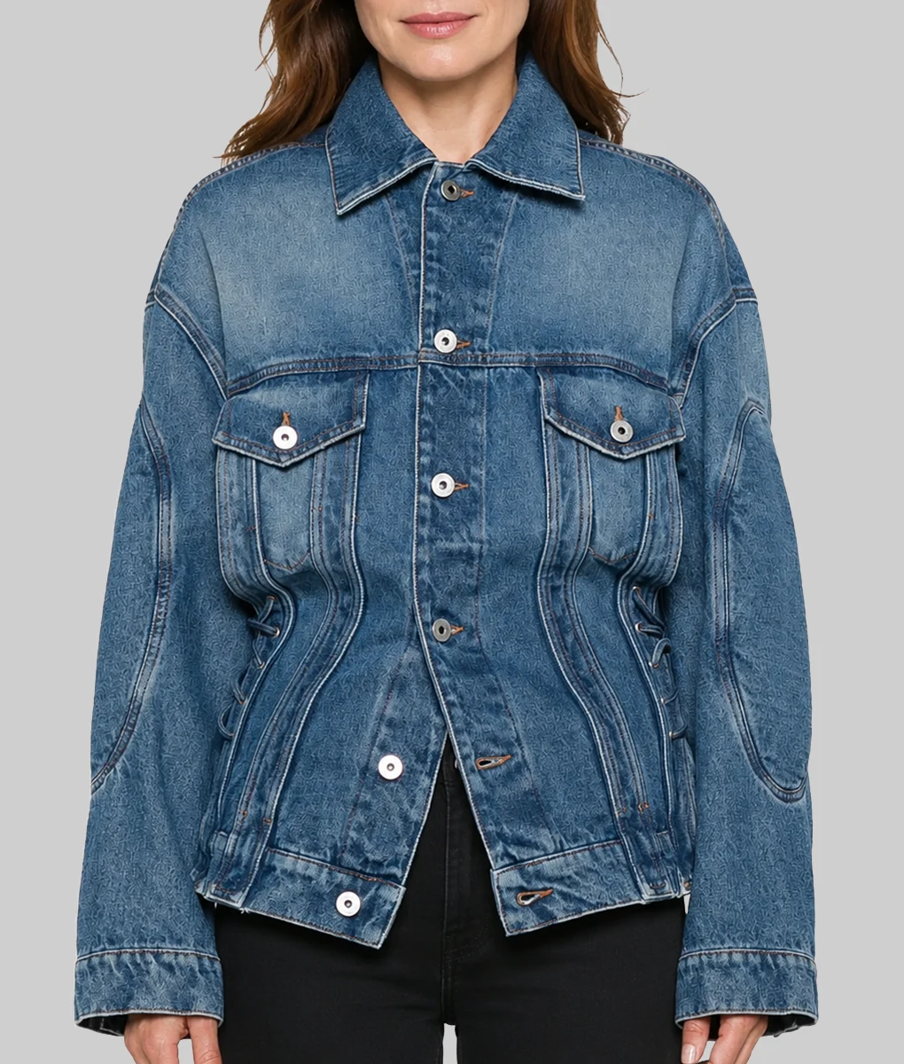 Geena Davis The Boroughs 2026 Renee Joyce Denim Jacket | NYC Jackets