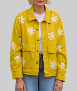 The Four Seasons S02 Kerri Kenney Daisy Print Yellow Jacket-Front