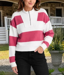 The Four Seasons S02 Tina Fey Half Zip Sweatshirt-Front