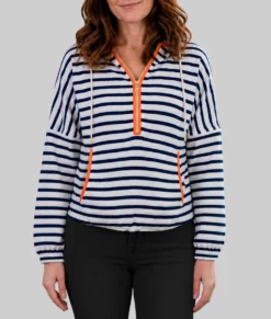 The Four Seasons S02 Tina Fey Striped Hoodie-Front