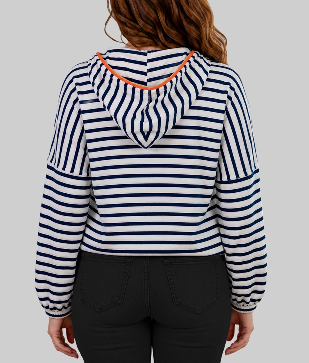 The Four Seasons S02 Tina Fey Striped Hoodie-Back