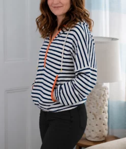 The Four Seasons S02 Tina Fey Striped Hoodie-Side