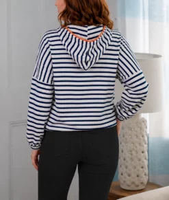 The Four Seasons S02 Tina Fey Striped Hoodie-Back