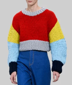 The Room Next Door Tilda Swinton Colorblock Sweater-Front