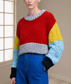 The Room Next Door Tilda Swinton Colorblock Sweater-Front