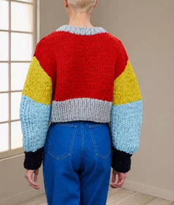 The Room Next Door Tilda Swinton Colorblock Sweater-Back