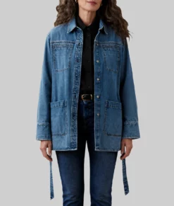 The Way Home Andie Macdowell Blue Denim Jacket-Front