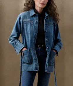The Way Home Andie Macdowell Blue Denim Jacket-Front