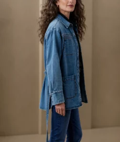 The Way Home Andie Macdowell Blue Denim Jacket-Side