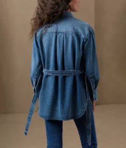 The Way Home Andie Macdowell Blue Denim Jacket-Back