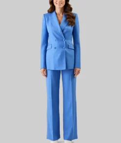 Kate Middleton Bright Blue 2 Piece Suit-Front