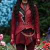 Kylie Cantrall Red Leather Jacket-Front