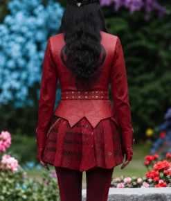 Kylie Cantrall Red Leather Jacket-Back