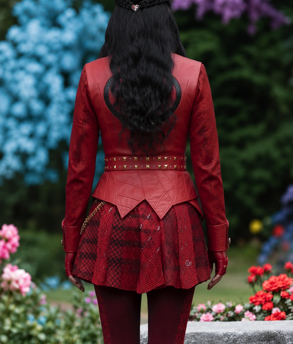 Kylie Cantrall Red Leather Jacket-Back