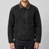 Tom Holland Black Cotton Jacket-Front