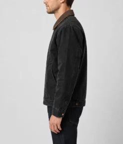Tom Holland Black Cotton Jacket-Side