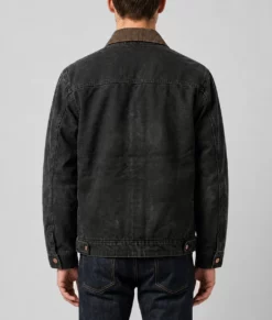 Tom Holland Black Cotton Jacket-Back
