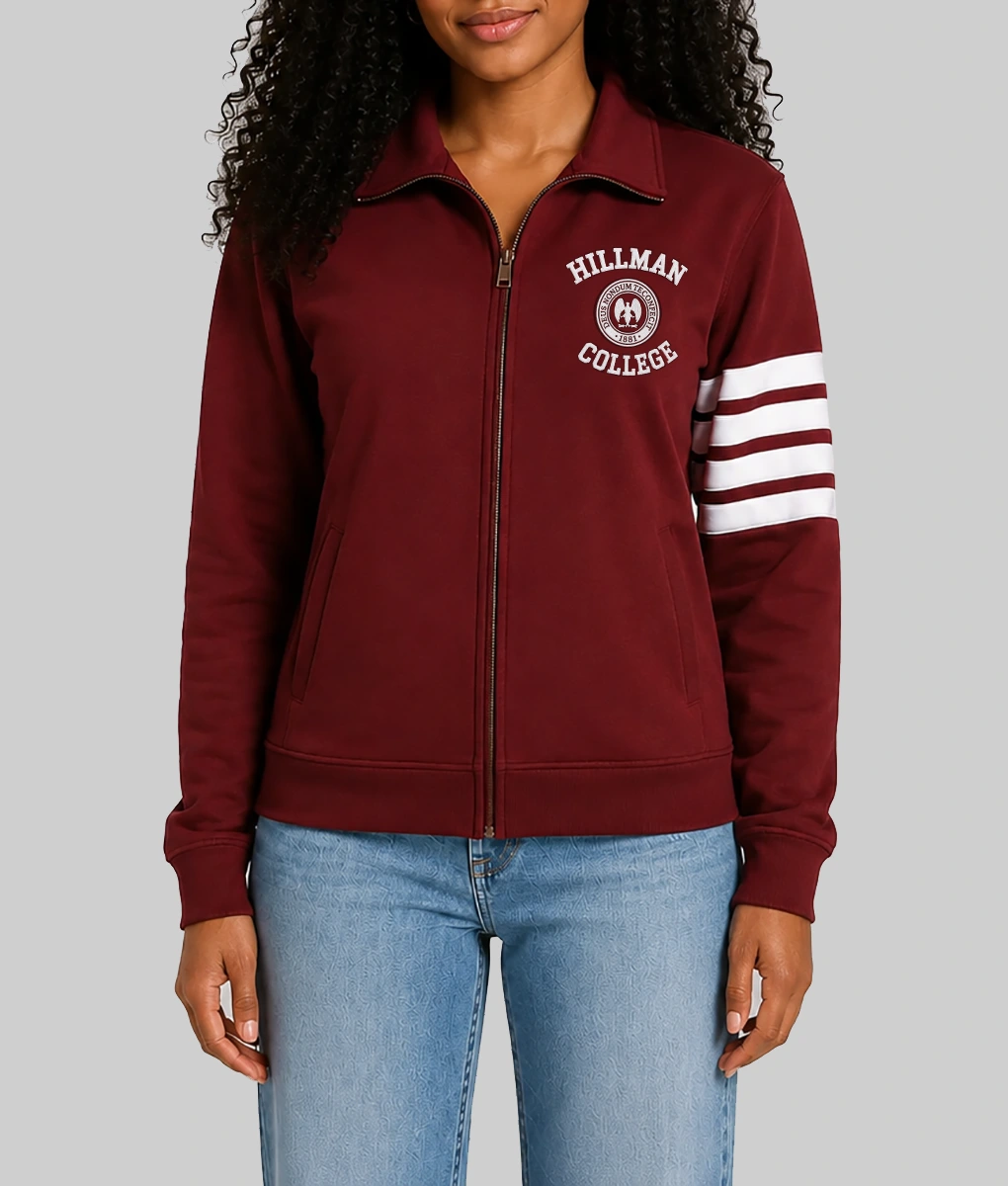 A Different World Maleah Joi Moon Maroon Jacket-Front