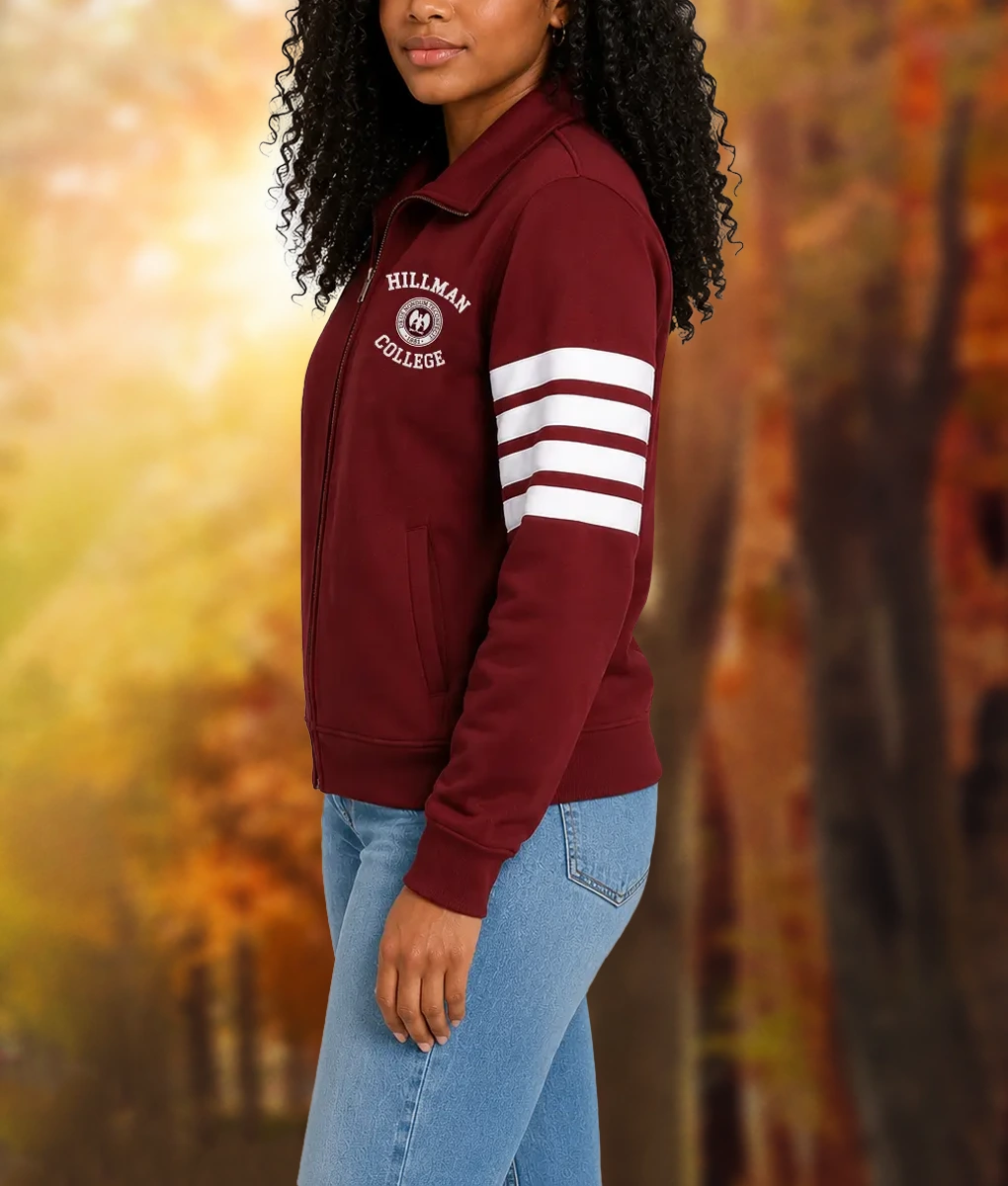 A Different World Maleah Joi Moon Maroon Jacket - Image 4