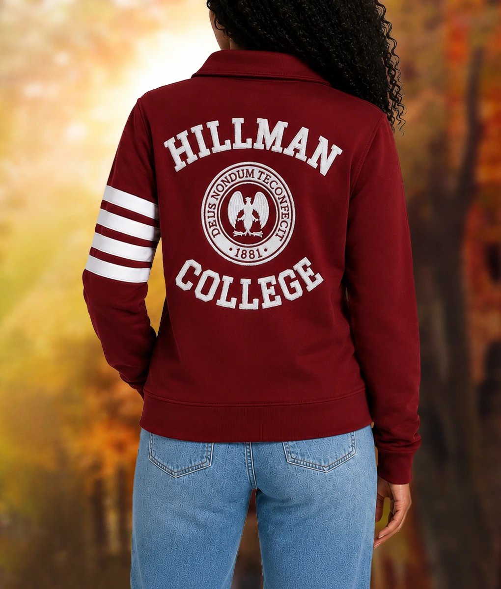A Different World Maleah Joi Moon Maroon Jacket-Back