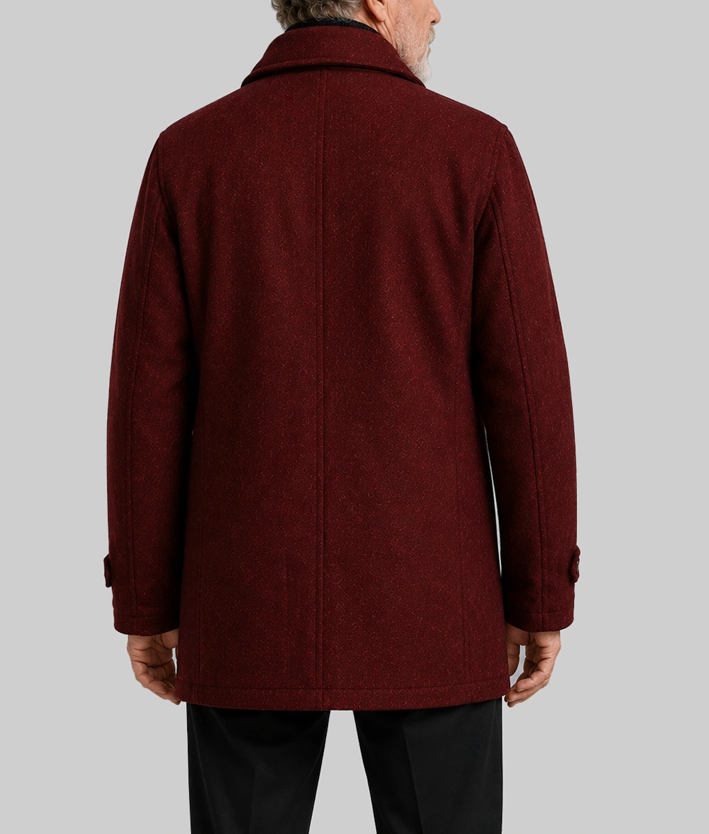 Blood Sacrifice Peter Andersson Red Wool Coat-Back