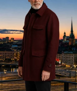 Blood Sacrifice Peter Andersson Red Wool Coat-Side