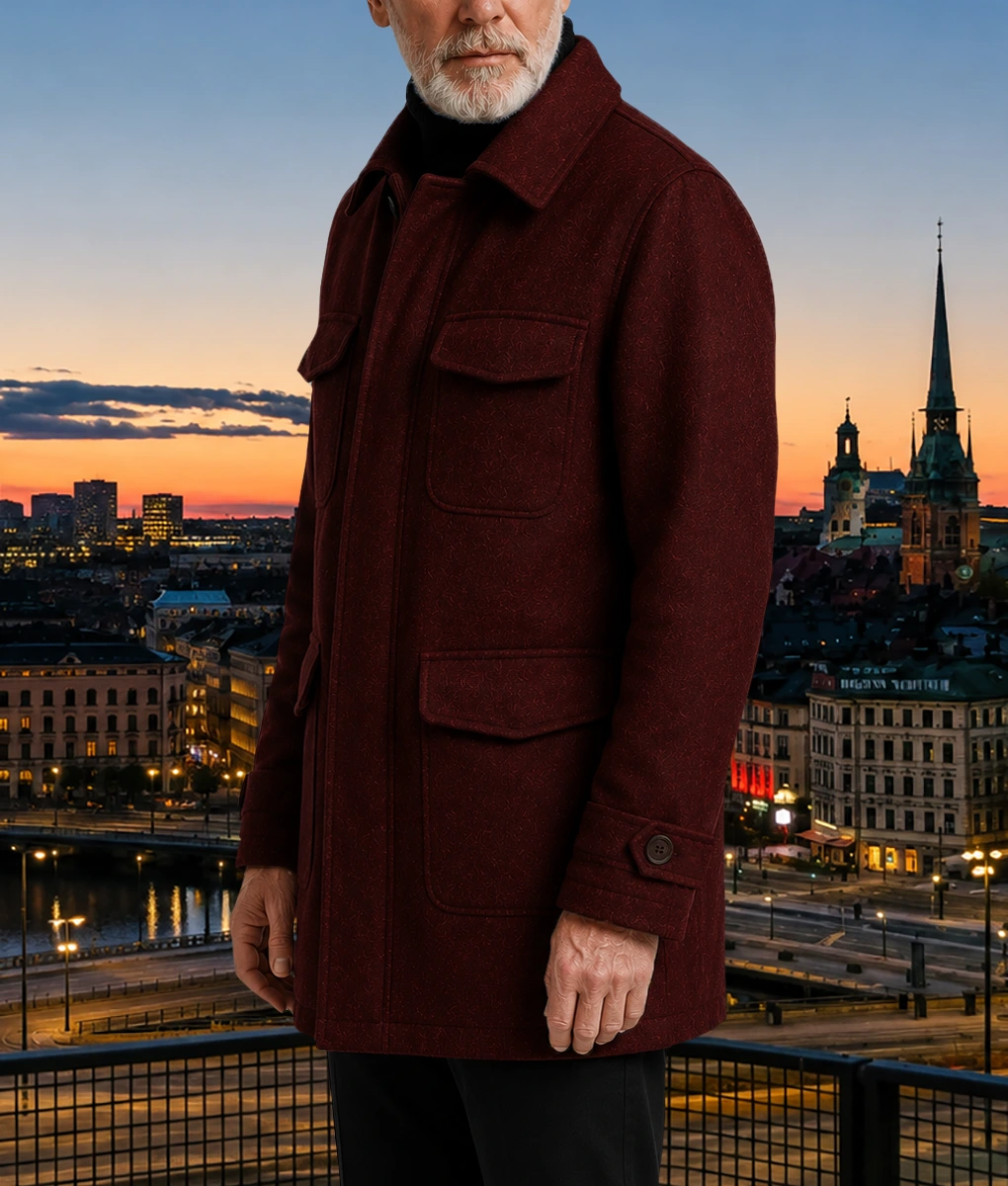 Blood Sacrifice Peter Andersson Red Wool Coat-Side
