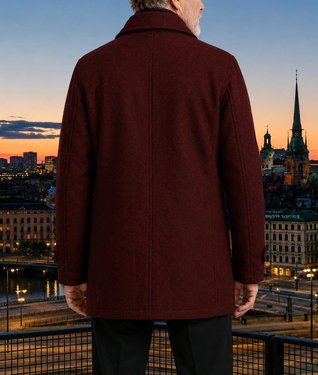 Blood Sacrifice Peter Andersson Red Wool Coat-Back