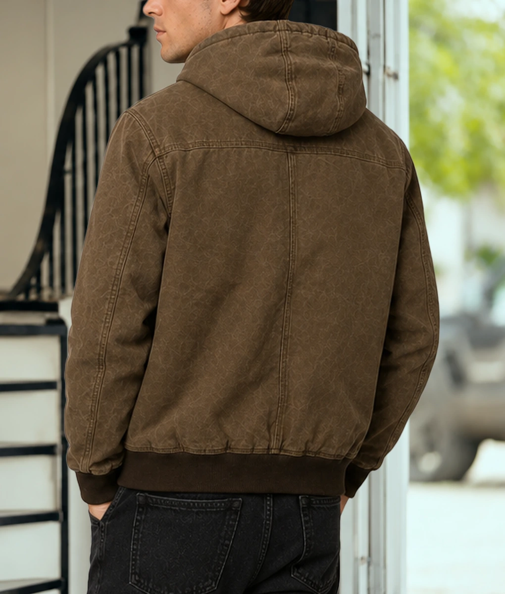 Lucky S02 Drew Starkey Brown Hooded Jacket-Back
