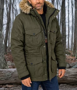 Mayday Ryan Reynolds Green Parka Jacket-Side