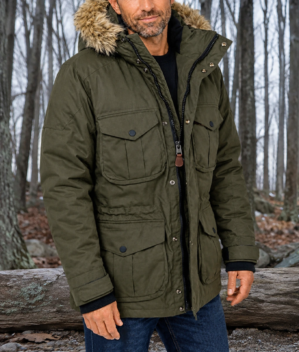 Mayday Ryan Reynolds Green Parka Jacket-Side
