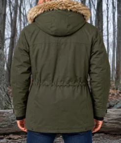 Mayday Ryan Reynolds Green Parka Jacket-Back