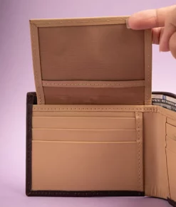 Men’s Brown And Beige Card Holder Wallet