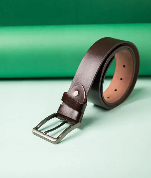 Men’s Chocolate Brown Leather Belt