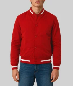 Off Campus 2026 Khobe Clarke Red Varsity Jacket-Front