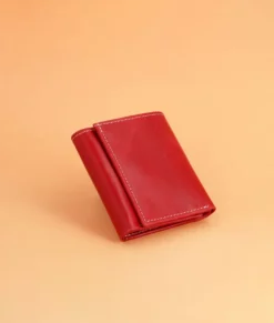 Red Crazy Horse Leather Wallet