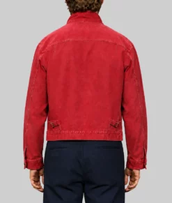 Ryan Gosling Red Denim Jacket-Back
