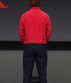 Ryan Gosling Red Denim Jacket-Back